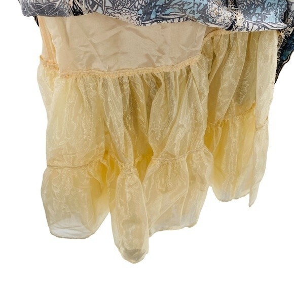 Plenty by Tracy Reese Size 2 Into the Woods Silk Dress Blue Black One Shoulder - Picture 7 of 9